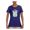 thumbnail image 2 of Y'all Is Not Word It's A Word Southern Artsy Jar with Flowers Pop Culture Womens Graphic T-Shirt, Purple, Medium, 2 of 3