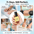 thumbnail image 5 of Morovan Modern Muse Nail Polish Set with 2-in-1 Base & Top Coat, 6 Colors Nude Pink Silvery Purple Glitter Polish kit for Women, 5 of 9