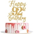 thumbnail image 1 of Adorno para Pastel Yotawebery 92º Cumpleaños Brillo Dorado, 1 of 7