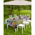 thumbnail image 4 of nqOlkjepod Coastal Outdoor Tablecloth with Umbrella Hole & Zipper, Fish Nautical Summer Beach Ocean Rectangle Table Cover 54x80 Inch, Dining Waterproof Table Cloth Protector for Patio/Party/Picnic, 4 of 7