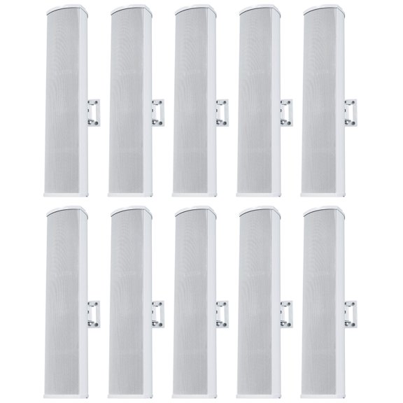 10) Rockville WET ARRAY 4 White Line Array Speakers For church/School/Auditorium