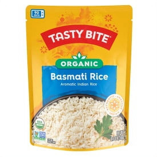 Tasty Bite Organic Basmati Rice, Ready to Eat, Microwavable, Vegan, Gluten-Free, 8.8 oz