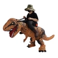 thumbnail image 2 of Disfraz inflable de dinosaurio para adultos, impermeable, para montar en el T Rex, divertido disfraz inflable para Halloween, fiesta de disfraces, juguete marrón, 2 of 15