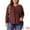 Burgundy, variant on DARING DIVA Women's Plus Tops Notched Neck Front Pleated T-Shirt Blouses 3X Dark Green