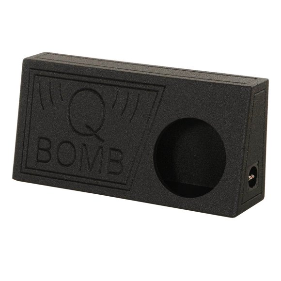 QPower QBomb 10" Single Vented Subwoofer Box with Black Bedliner Spray (2 Pack)