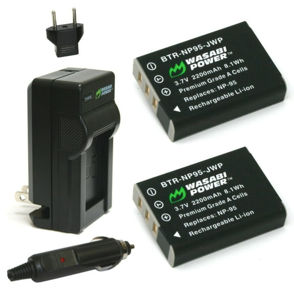 Wasabi Power Battery (2-Pack) and Charger for Ricoh DB-90