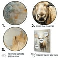 thumbnail image 3 of Designart "Majestic Moose Portrait In Beige And Gold I" Moose Floater Framed Wall Art Living Room, 3 of 5
