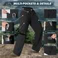 thumbnail image 5 of IGOLUMON Mens Hiking Pants Convertible Quick Dry Cargo Pants Water Resistant Lightweight Zip Off Outdoor Pants with 6 Pockets, 5 of 7