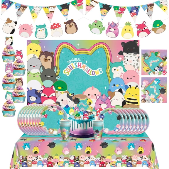 Squishmallows Party Decorations Ultimate Set for 16 Guests