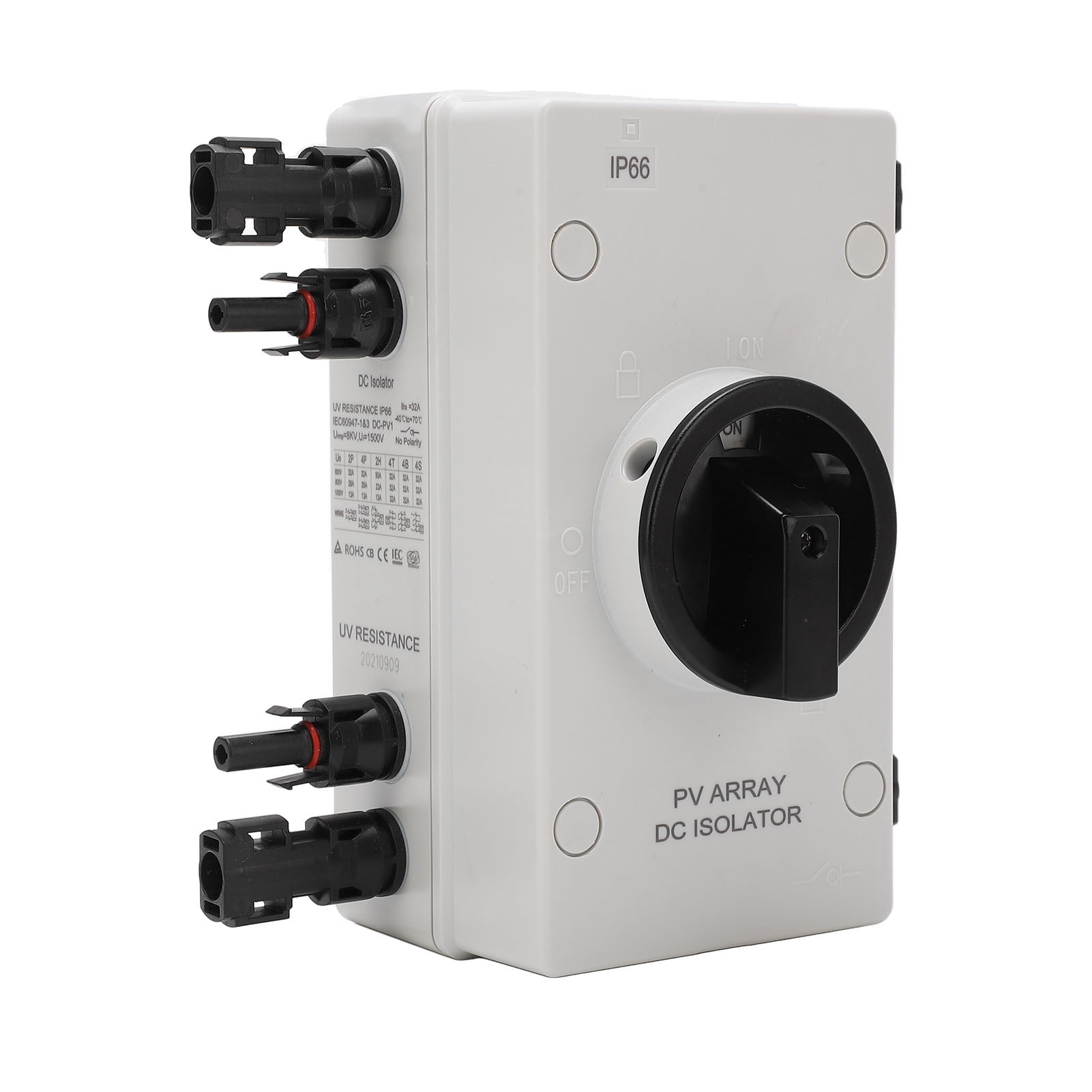 XYCCA Solar Disconnect Switch PV Isolator IP66 Waterproof DC