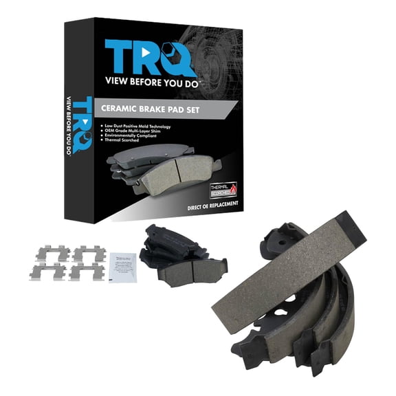 TRQ Front Brake Pads Ceramic Fits 1999-2004 Chevrolet Tracker 1999-2004 Suzuki Vitara