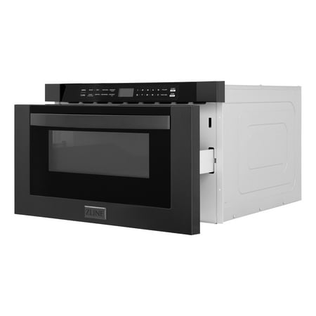 ZLINE - 24" 1.2 cu. ft. Built-in Microwave Drawer in Black Stainless Steel - Black