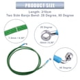 thumbnail image 4 of AN3 M10 Coche Hidráulico Freno Línea Aceite Manguera Tubería Accesorio 28° 90° Verde 210cm Unique Bargains cables de freno para deportes motorizados, 4 of 7