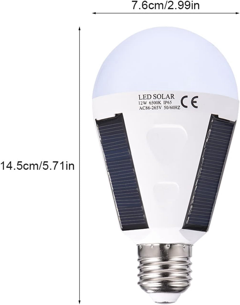 TinyGlam Solar Light Bulbs, Emergency Solar Rechargeable Light Bulbs, Outdoor Waterproof Camping Lamps for Tent, Portable LED Light Bulb for Shed Night, Emergency Power Outage and Outside(7W)