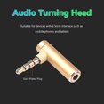 thumbnail image 1 of Convertidor De Audio Convertidor De Audio Macho A Hembra De 90 Grados En Forma De L De 3,5 Mm (Dorado), 1 of 6