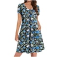 thumbnail image 2 of Ovzne Robes pour Femmes Robe d'Été Robe Décontractée d'Été pour Femmes Robe Longue Sans Manches Col en V Robe de Vacances en Solde, 2 of 7
