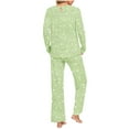thumbnail image 3 of Tnhcen Women's Long Sleeve Pajamas Set Casual Sleepwear Outfits Loose Top and Pants Homewear S-3XL, 3 of 5