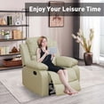 thumbnail image 5 of Aukfa Leather Recliner Chair, 38" Overstuffed Armchair Living Room Home Theater Lounge Seat, Beige, 5 of 7