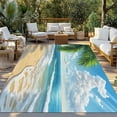 thumbnail image 3 of Fsddascl Summer Beach Outdoor Rug for Patio/Deck/Porch, Non-Slip Large Area Rug 4 x 6 Ft, Coastal Ocean Tropical Palm Trees Indoor Outdoor Rugs Washable Area Rugs, Reversible Camping Rug Carpet, 3 of 5
