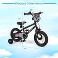 thumbnail image 2 of Costway Vélo pour Enfants de 12 Pouces avec Roues Stabilisatrices. Freins à Main et à Rétropédalage Doubles. Selle Réglable, 2 of 10