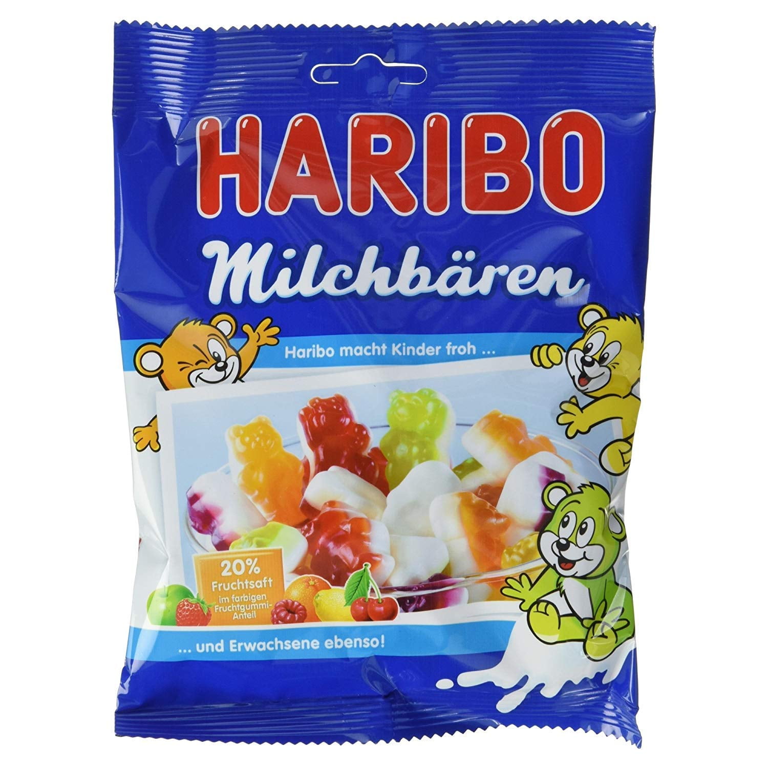 Haribo Milk Bears, Gummy Bears, Wine Gum, Fruit Gum, Milk Gum, 175 g