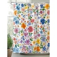 thumbnail image 2 of Shower Curtain Spring Flowers Shower Curtains for Bathroom, Waterproof Polyester Shower Curtain Set with Hooks, Standard Size 72" x 72" Oil Painting, 2 of 6