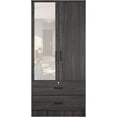 thumbnail image 2 of Woodpeckers Furniture and Mattress Mirrored 2 Door Wardrobe & 2 Drawers, 2 of 6