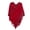 Red, variant on Womens Winter Cape Cloak Warm Fleece Hooded Warm Fringed Knitting Hooded Shawl Pullover Elegant Dressy Outerwear For Holiday Festive
