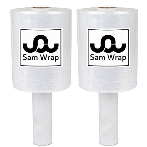 Rollo Stretch Wrap Sam Wrap de 5 cm x 305 m con asa calibre 80