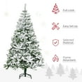 thumbnail image 4 of HOMCOM Snow Flocked Artificial Christmas Tree with Realistic Branches Tips, 4 of 10