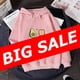 thumbnail image 3 of Bonitas sudaderas con capucha de dibujos animados de pan vegano de aguacate para mujer, color rosa XXL Jormftte WMZY-667-23, 3 of 7