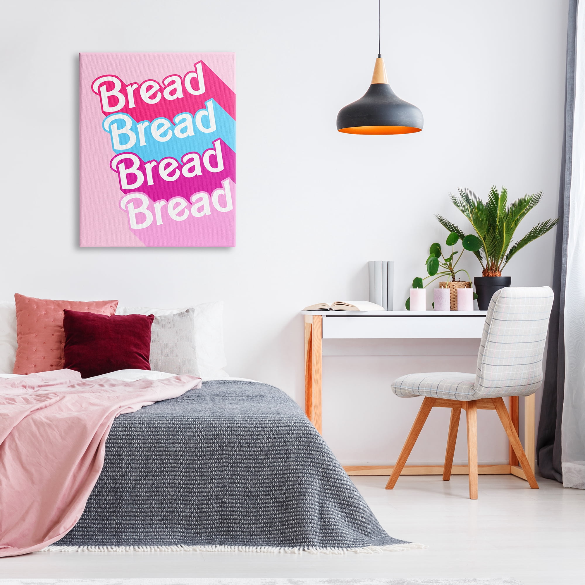 Stupell Industries Glam Bread Phrase Inspirational Painting Gallery Wrapped Canvas Print Wall Art, 30 x 40