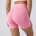thumbnail image 4 of Rhuody Women'S Yoga Pants High Waist Slim Fit Sweatpants Seamless Shorts Workout Gym Shorts Durable Trousers Pink S, 4 of 5