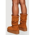 thumbnail image 3 of Women's Faux Fur Lined Round Toe Platform Slouch Boots, 3 of 3