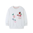 thumbnail image 6 of WQNVRNR Girls Print Sweatshirt- Cotton Cute Long Sleeve Crewneck Pullover Tops White Size 3T, 6 of 9