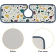 thumbnail image 5 of SKYSONIC Faucet Absorbent Mat 4 Pcs Multicolored Rocks On White Kitchen Faucet Splash Catcher Washable Counter Drying Pads Behind Faucet for Kitchen Bathroom, 5 of 7