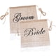 thumbnail image 5 of EeaseMX Cartel de silla de arpillera para novia y novio, cartel de boda rústico, letreros de arpillera, 5 of 8