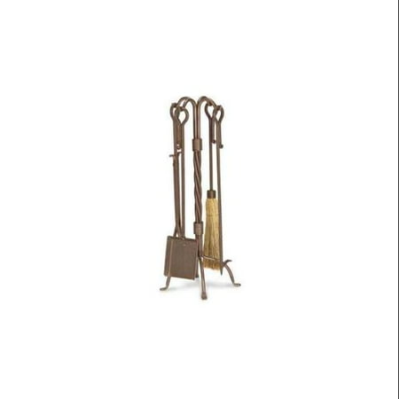 

5 Pc Traditional Fireplace Tool Set in Burnished Bronze Finish