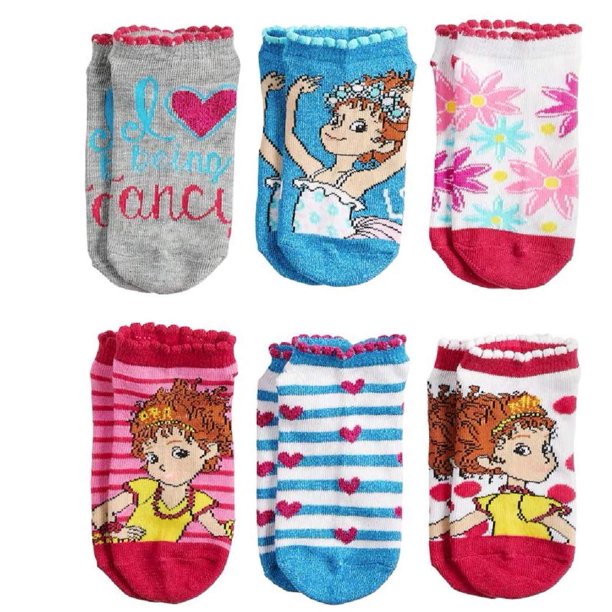 Disney Junior disney fancy nancy socks for girls 6 pair no show shoe