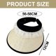 thumbnail image 2 of Sombrero de paja con encaje ajustable y circunferencia de 55 a 58 cm, sombrero de copa vacío para mujer, sombrero de verano que cubre la cara, sombrero protector solar, sombrero, 2 of 6