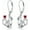 January, variant on Cat Earrings for Women 925 Sterling Silver Cute Cat with Red Heart Dangle Earrings