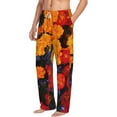 thumbnail image 6 of Logiee Marigold Flowers In Different Colors Print Pajama Pants for Men,Men’s Pajama Bottoms,Mens PJ Pants with Pockets & Button Fly-X-Large, 6 of 6