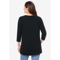 thumbnail image 2 of Woman Within Plus Size Perfect Three-Quarter Sleeve Crewneck Tee, 2 of 6