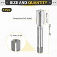 thumbnail image 2 of Uxcell Hand Plug Tap 7/8"-9 UNC 2B Left Hand Thread Screw Tapping Threading Tool, 2 of 6