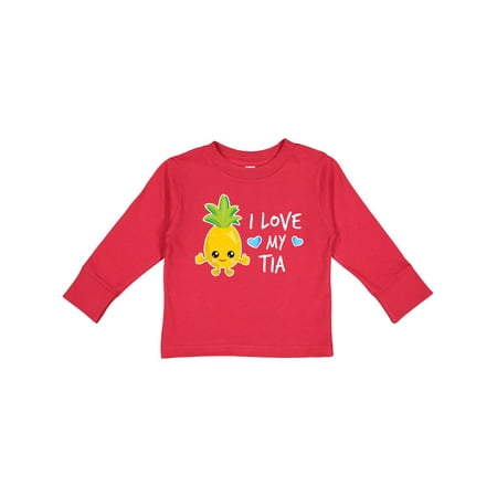

Inktastic I Love My Tia with Pineapple Gift Toddler Boy Girl Long Sleeve T-Shirt