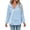 Light Blue, variant on Women's Hooded Windproof Jacket Long Sleeve Asymmetrical Zip Up Windbreaker with Kangaroo Zipper Pocket for Running Travel Daily Wear, Wine, M