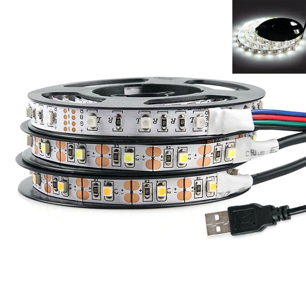 RGB DC 5V 3528 5050 SMD Flexible LED Strip Light Roll Ultra Bright 0.5/1/2/5m 9