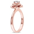 thumbnail image 2 of Miabella Created White Sapphire Floral Ring in Rose Silver, 2 of 4