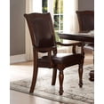thumbnail image 2 of Traditional 7pc Set Double Pedestal Base Table 2 Arm Chairs 4 Side Chairs Brown Cherry Finish Dining Furniture, 2 of 7