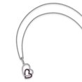 thumbnail image 2 of Sterling Silver & CZ Brilliant Embers Hearts Necklace 18 Inch, 2 of 3
